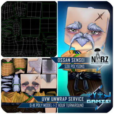 UVW Unwrap: 0-1K Polys (Low Poly Model)